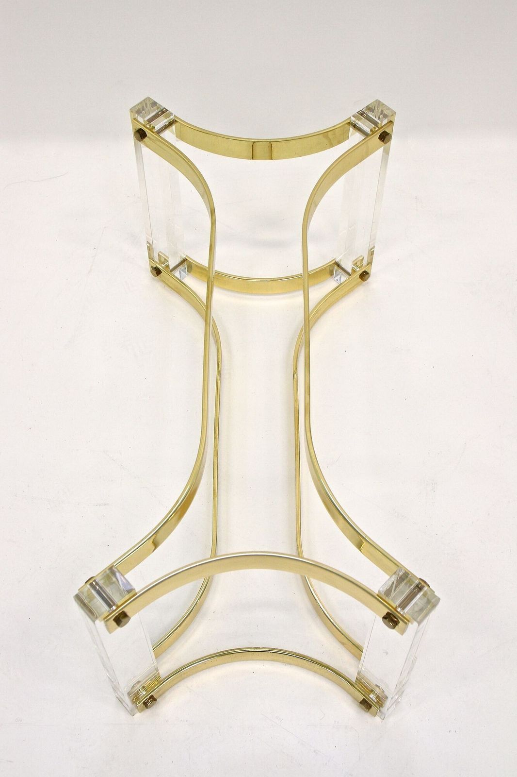 photo buy Mid Century Lucite/ Brass Coffee Table By A. Albrizzi, Gilt Brass, It Ca. 1970