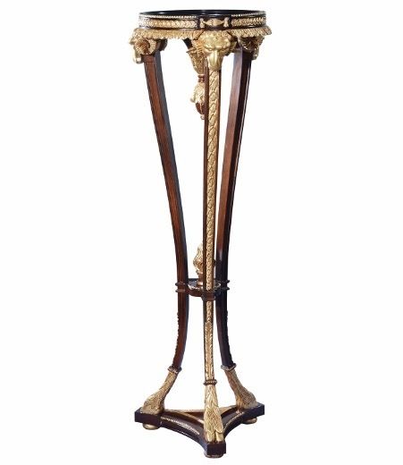 Mahogany And Giltwood Rams Head Torchere Price photo 250.0