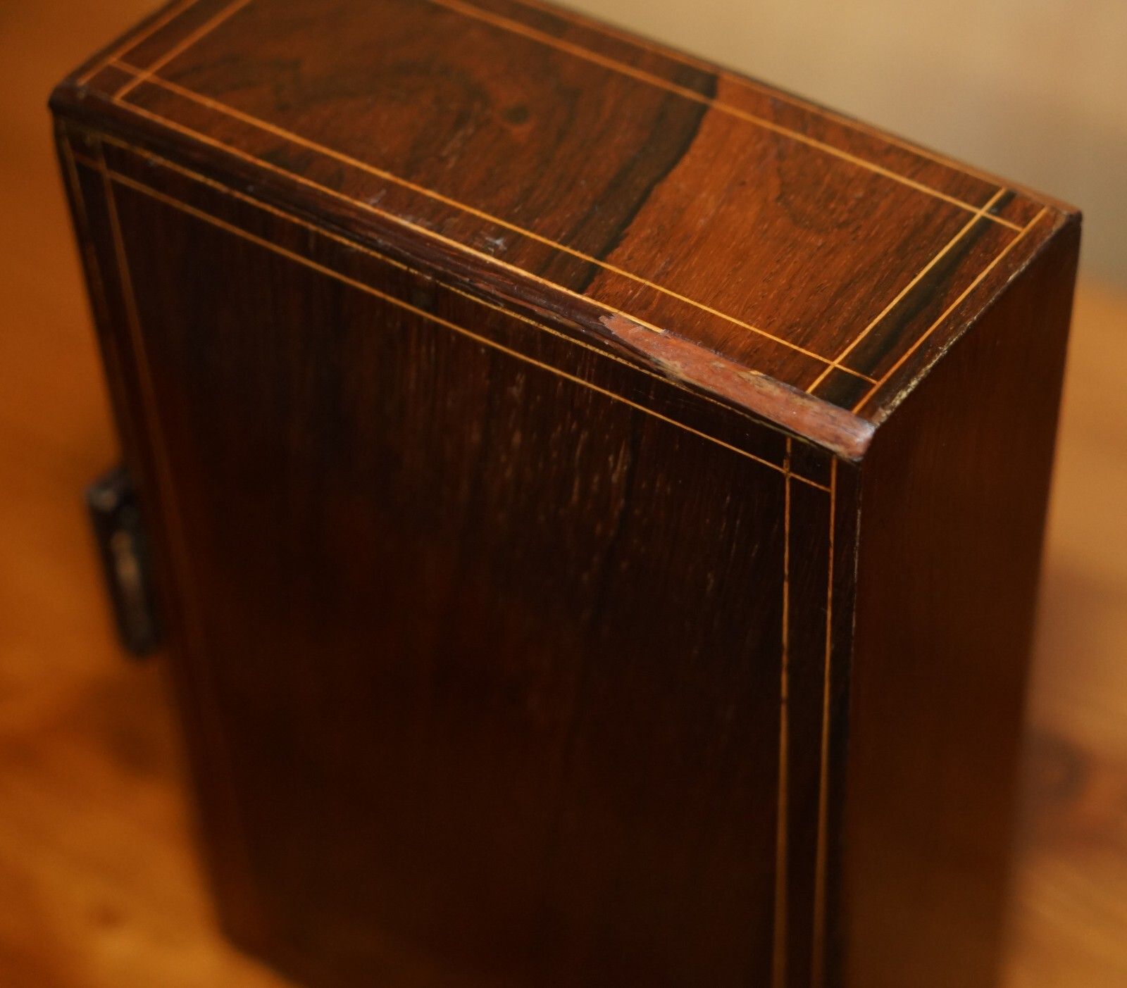 2450.0 Antique Regency Circa 1810 Rosewood Never Used Notepad Safe With Original Books photo