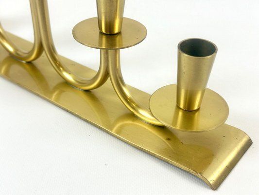 Swedish Brass Candleholder By Walter Andersson For Ystad Metall, 1950s photo 267.0