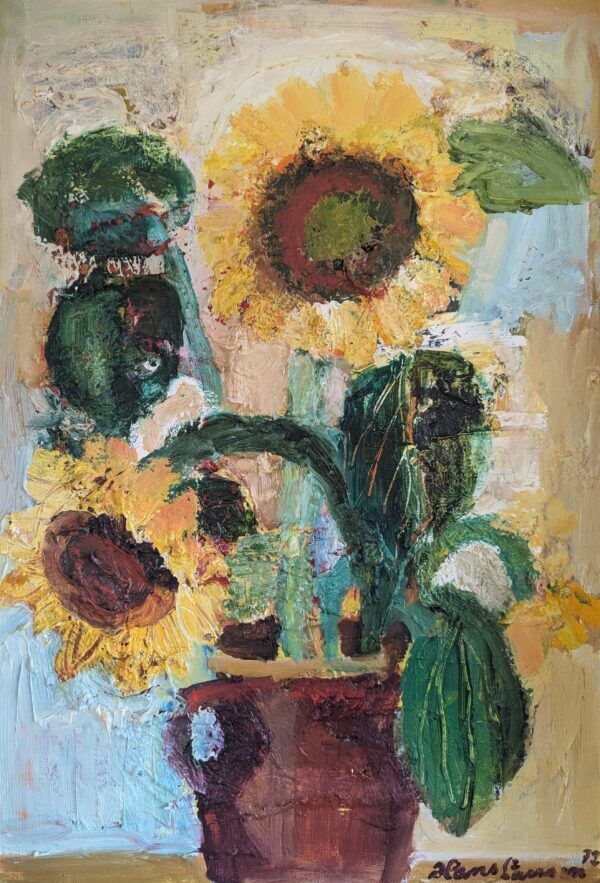 Art Sunflowers In Bloom, 1970s, Vintage photo