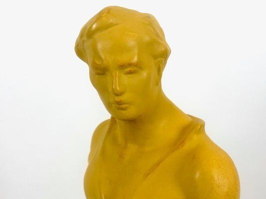 Socialist Realist Style Ceramic Sculpture Of Sower, Former Czechoslovakia, 1940s photo Art