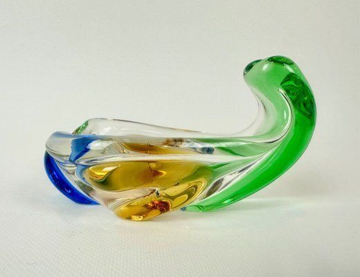 Rhapsody Glass Pipe Ashtray Attributed To Frantisek Zemek For Mstisov, 1960s photo buy