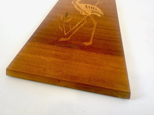 Mid Century German Wooden Flamingo Wall Relief, 1960s photo for sale
