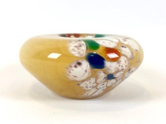 Vintage Art Glass Candleholder From Kaspar Silesia, 1960s photo for sale