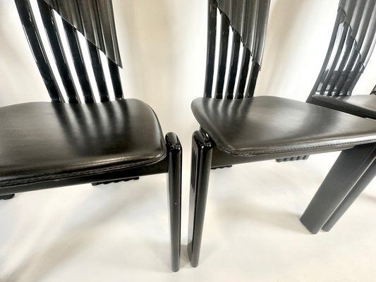 Furniture Italian Modern Tripod Chairs From Lübke, 1980s, Set Of 4 photo