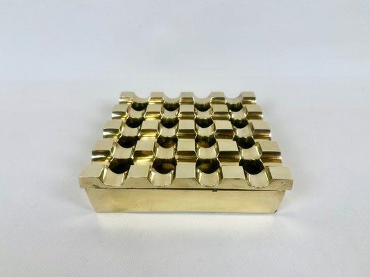 Mid Century Swedish Brass Ultima Ashtray Attributed To Holger Bäckström And Bo Ljungberg For Diverse Ting, 1960s photo for sale