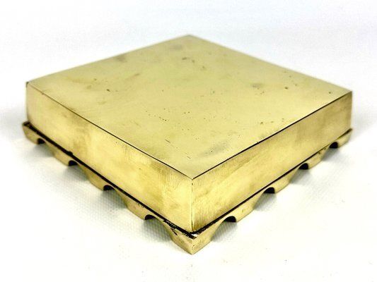 photo vinterior Mid Century Swedish Brass Ultima Ashtray Attributed To Holger Bäckström And Bo Ljungberg For Diverse Ting, 1960s