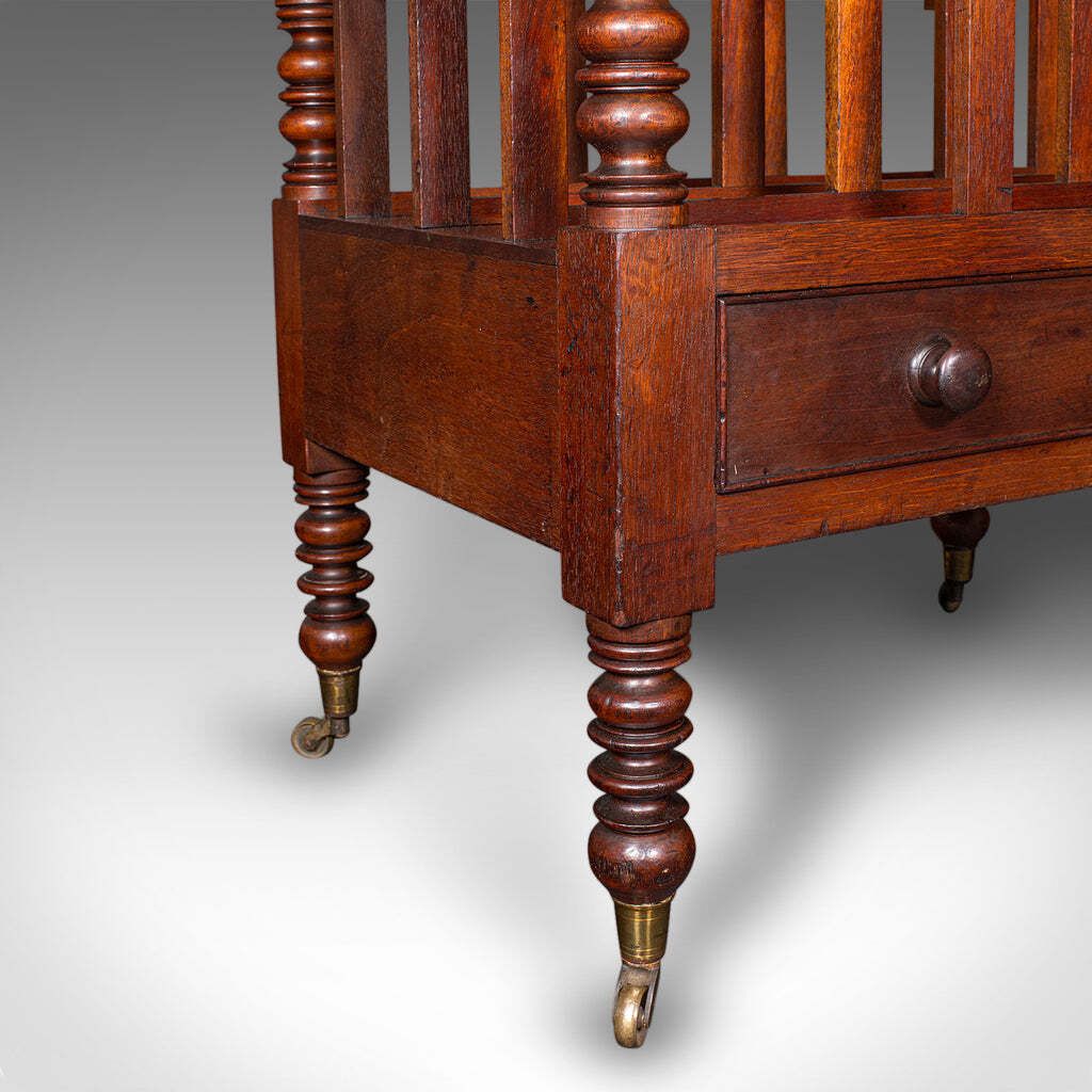 Home Decor Antique 4 Division Canterbury, English, Newspaper, Magazine Stand, Regency, 1820 photo