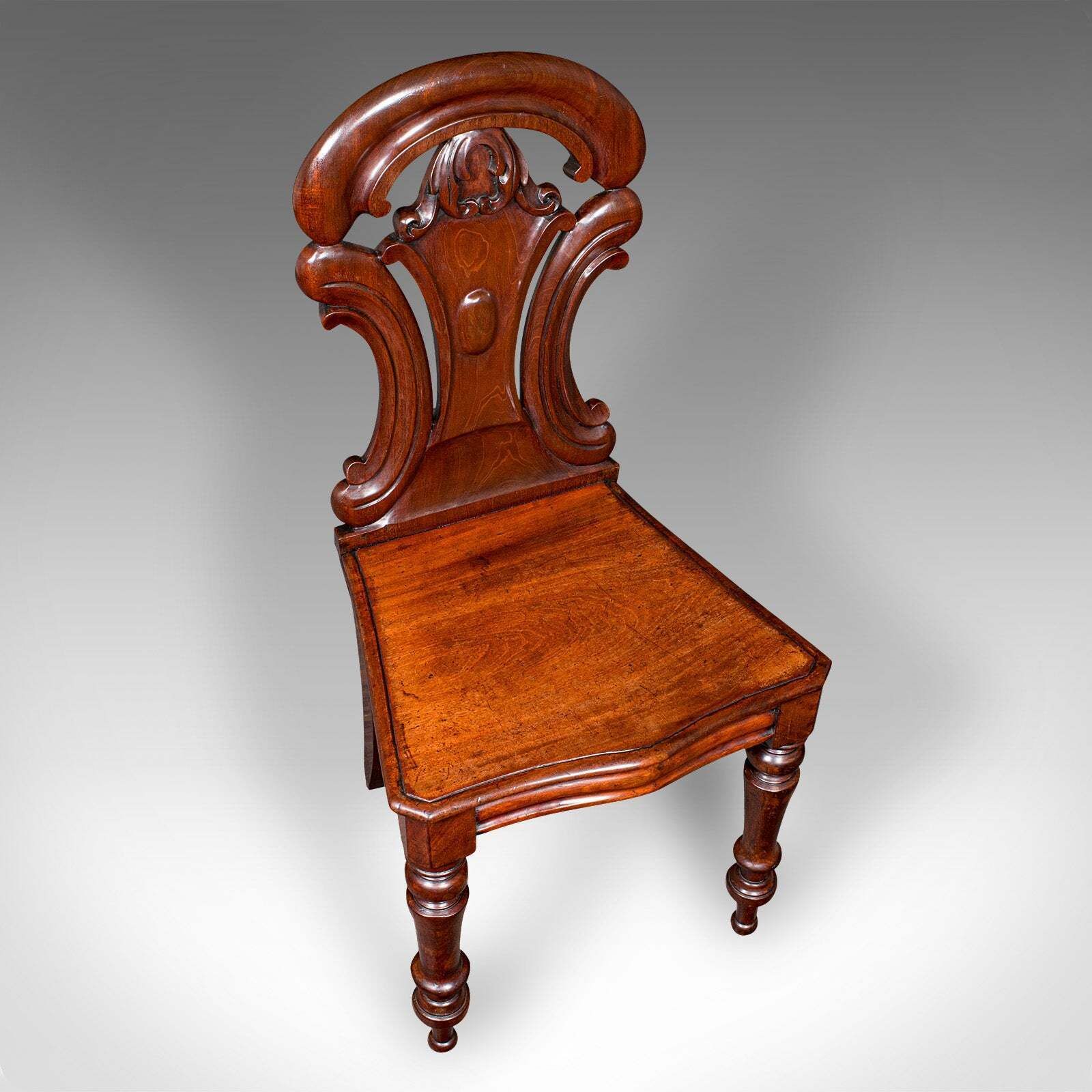 Antique Hall Chair, Scottish, Walnut, Occasional, Reception Seat, Regency, 1820 photo vinterior