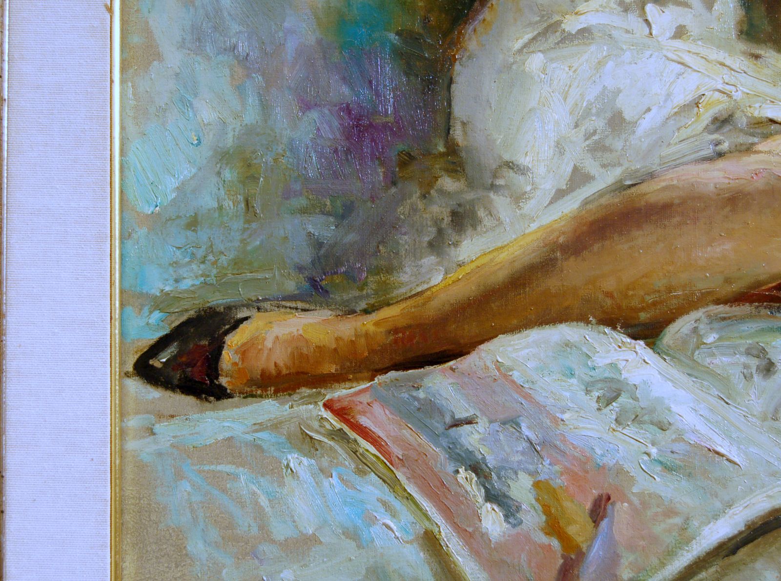 Ermogene Miraglia ( Napoli 1907   1964 ) Oil On Canvas / The Smoking Girl photo vinterior