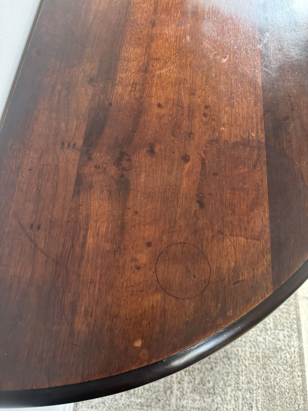 Mid Century Retro Vintage Console Hallway Half Moon Table photo 225.0
