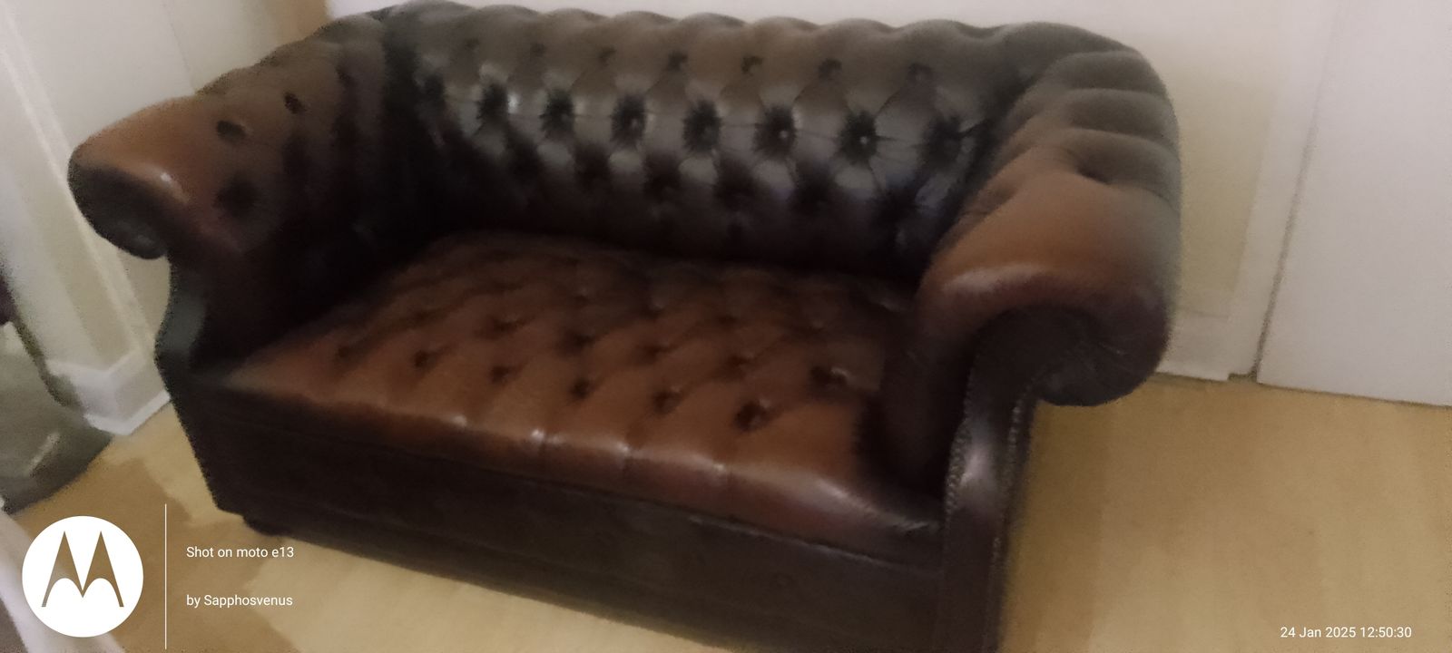 Vintage Chesterfield 2 Seat Sofa Mid 20th Century
