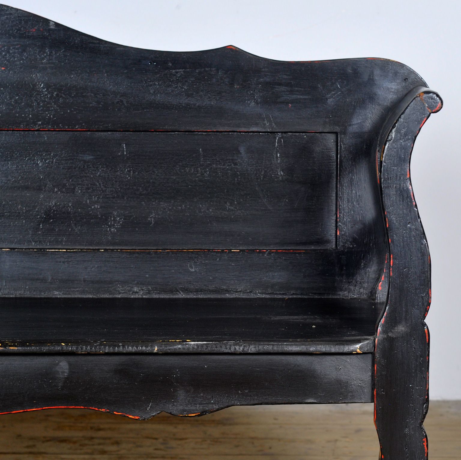Antique Pine Bench, 1900s photo vintage
