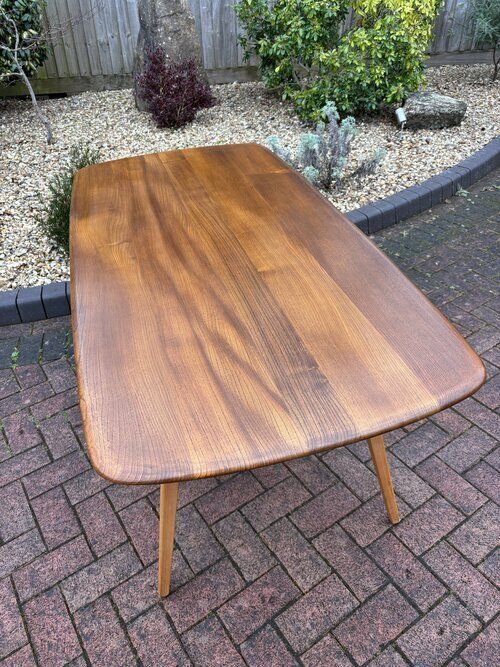 Mid Century Ercol Plank Dining Table photo for sale
