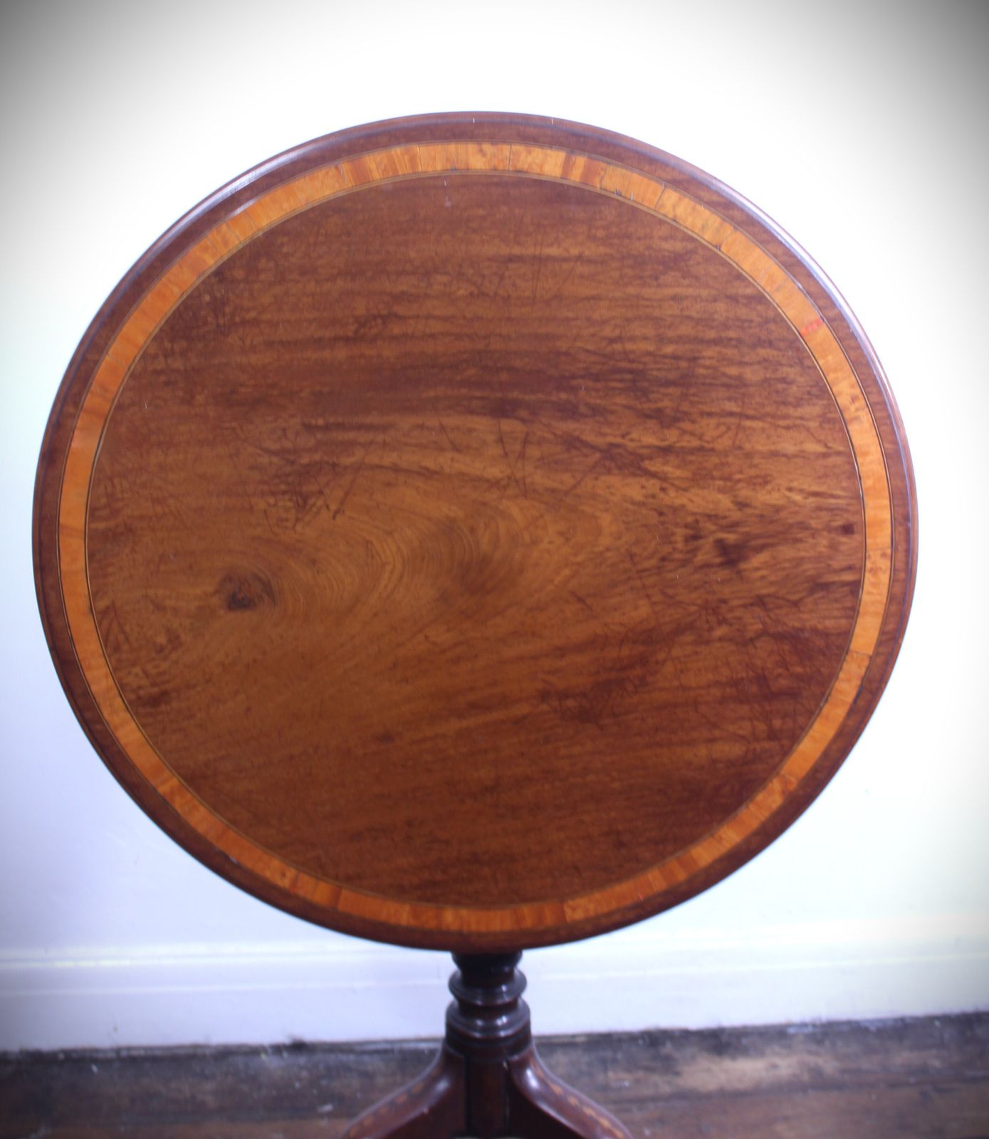 Sheraton 18th Century Mahogany Tripod Table photo for sale