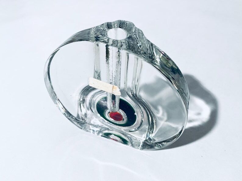 1960s Walther Solifleur Crystal Glass Vase / Heiner Düsterhaus / Vintage Mid Century German Design photo 59.0