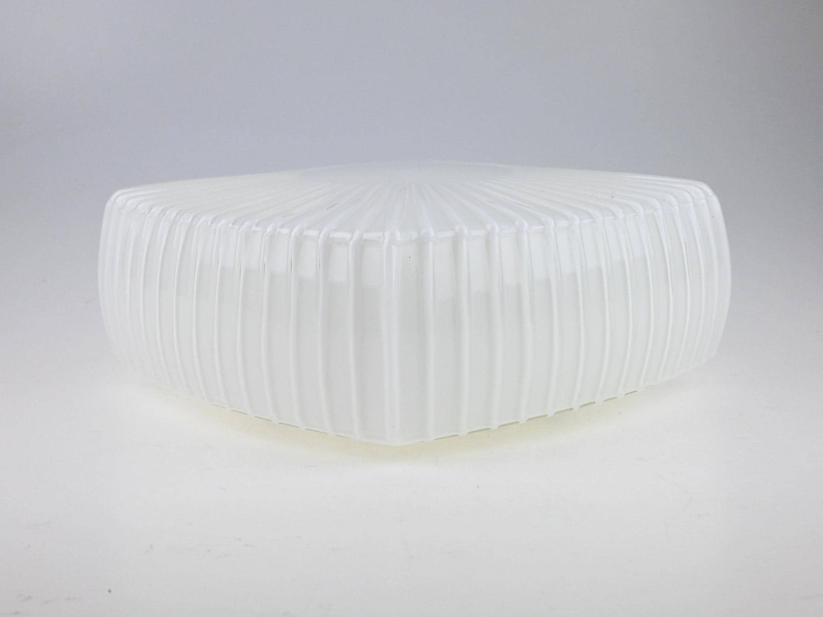 Vintage White, Vintage Czech Lamp, Round Glass Wall Light, Mid Century, Mid Century Lamp photo vinterior