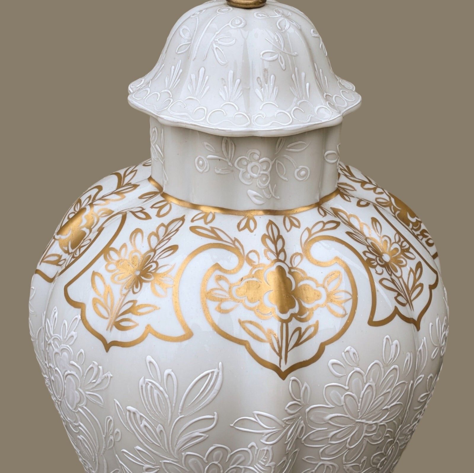 Beautiful Large Pair Of Paris Porcelain Table Lamps Qianlong Style photo for sale
