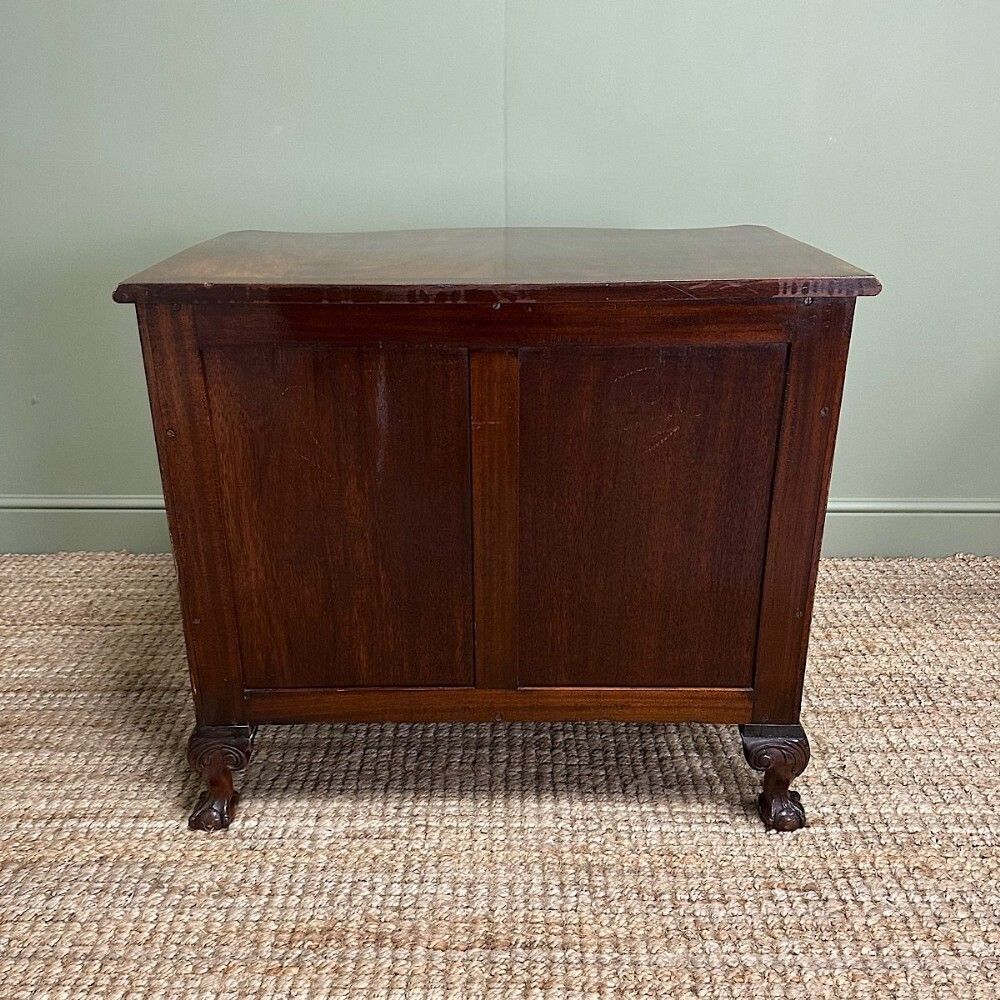 Stunning Small Antique Edwardian Serpentine Chest Of Drawers photo furniture
