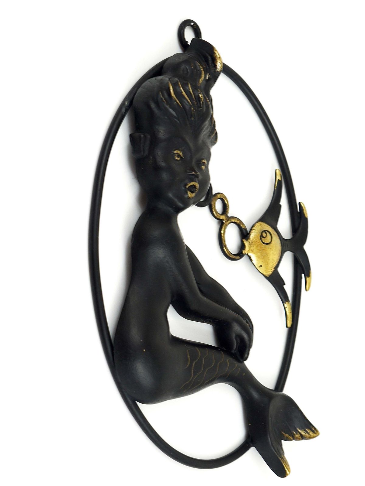 Walter Bosse Mermaid And Fish Wall Sculpture By Herta Baller, Austria, 1950s photo for sale
