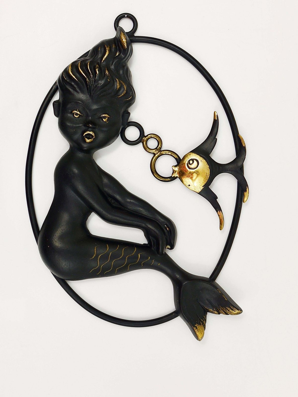 Walter Bosse Mermaid And Fish Wall Sculpture By Herta Baller, Austria, 1950s photo vinterior