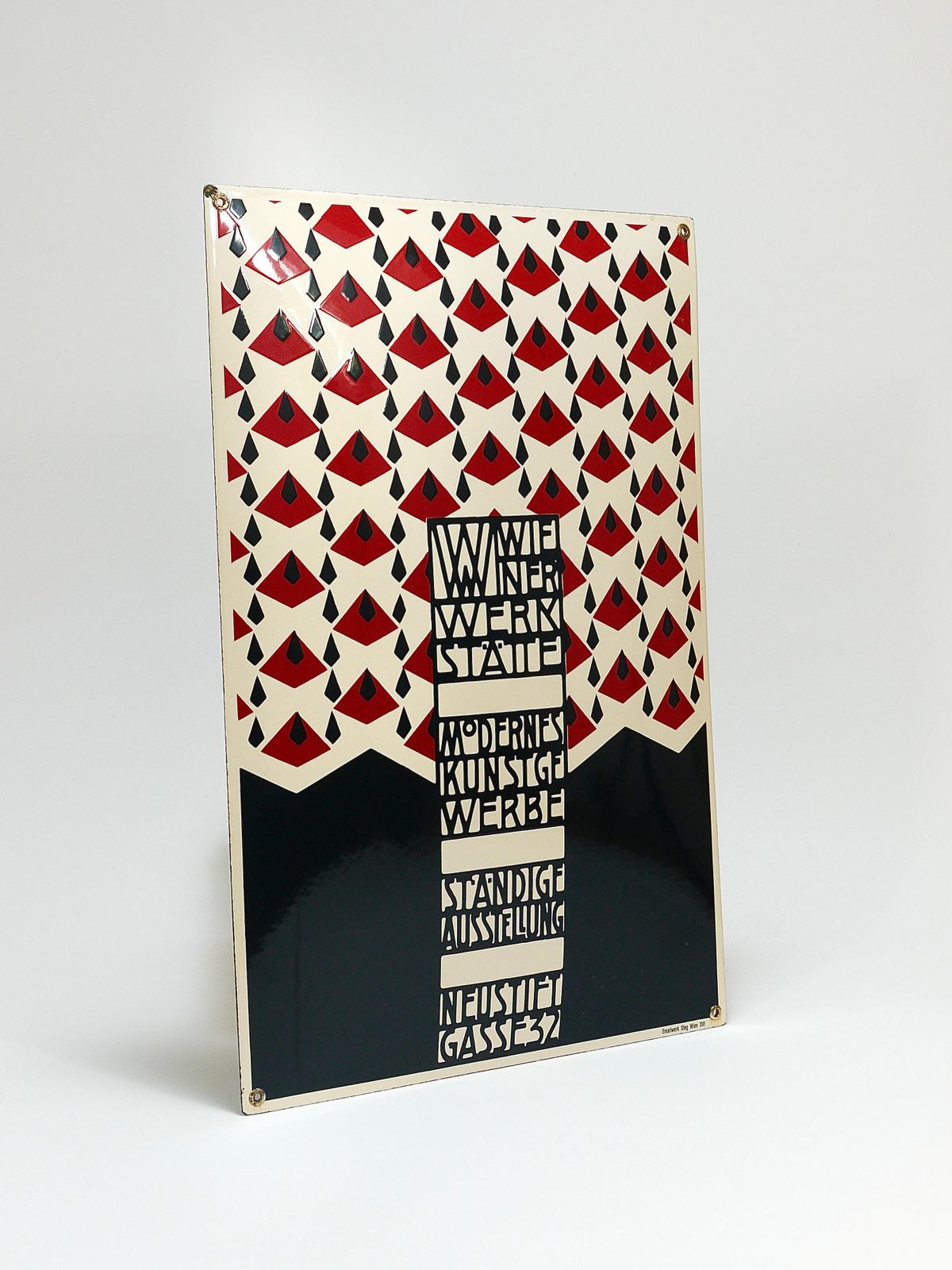 Josef Hoffmann Wiener Werkstätte Vienna Art Nouveau Enamel Advertising Sign photo 2338.0