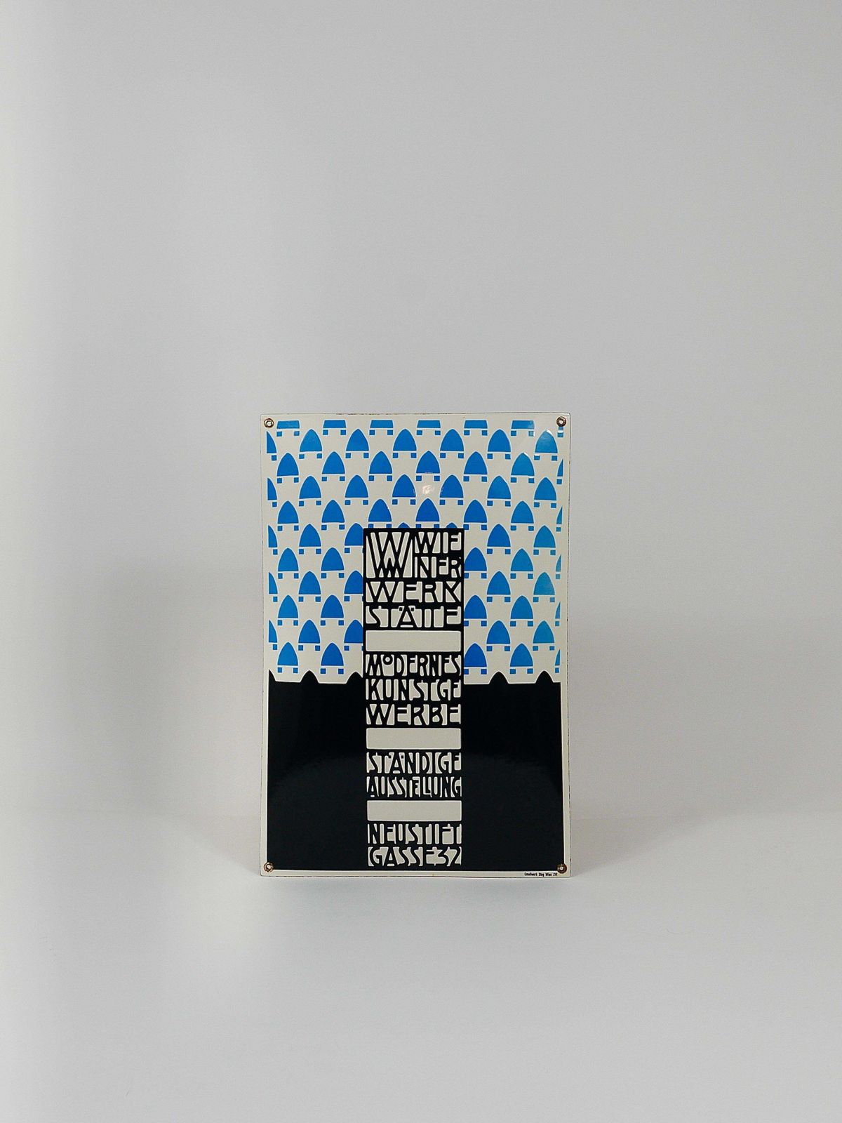 Josef Hoffmann Wiener Werkstätte Vienna Art Nouveau Enamel Advertising Sign photo for sale