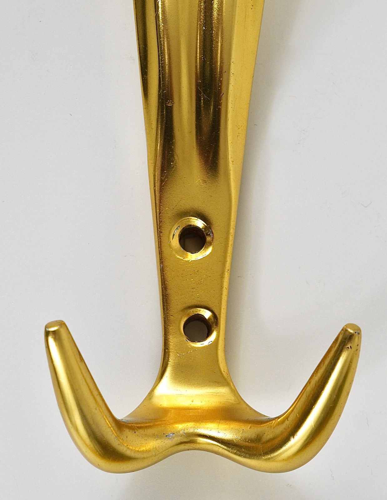 photo furniture Up To Five Golden Hollywood Regency Wall Coat Hooks, Italy, 1970s