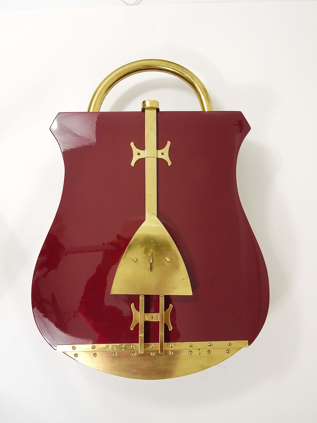 Aldo Tura Style Padlock Spirits Dry Home Bar Cabinet, Italy, 1970s photo 3869.0