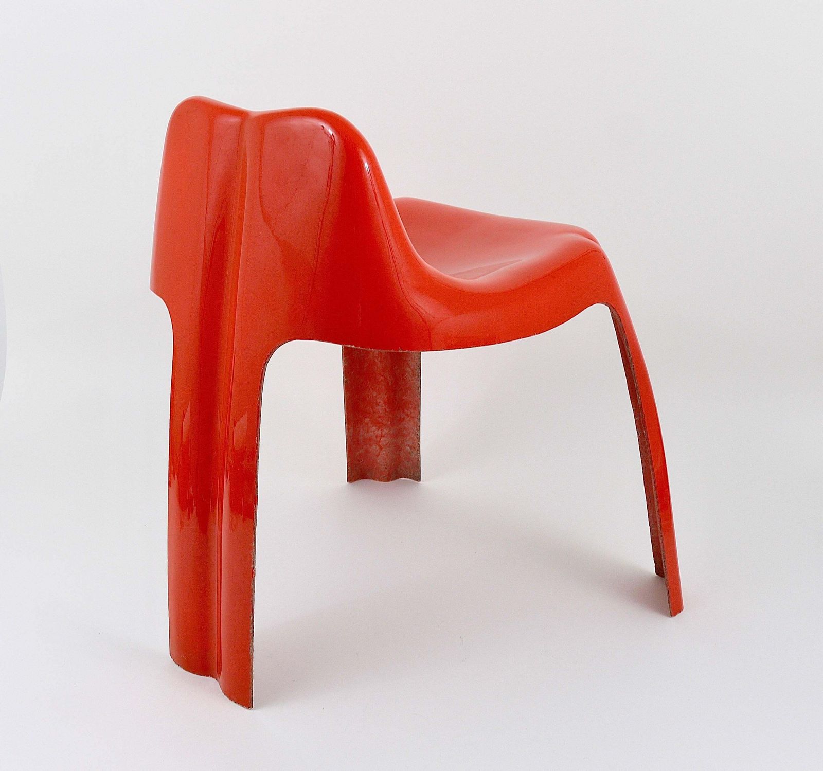 Patrick Gingembre Ginger Orange Fiberglass Chair Ginger, Paulus, France, 1970s photo Furniture