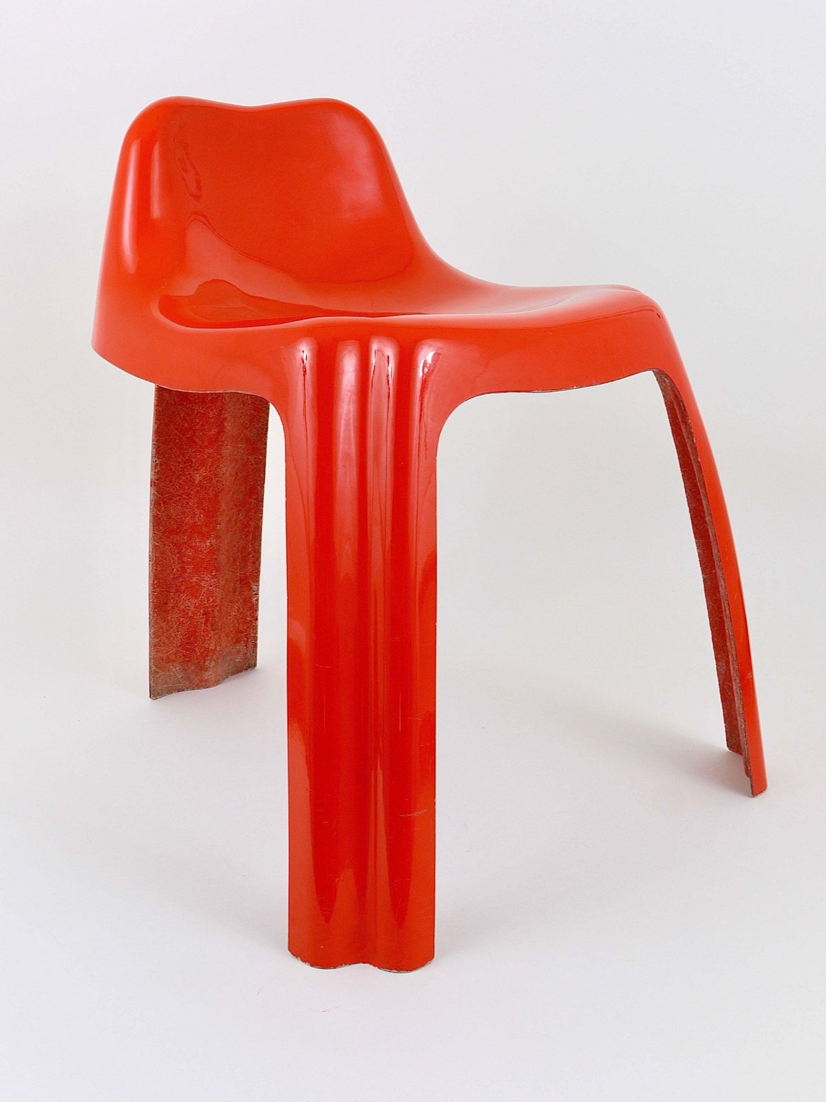 Patrick Gingembre Ginger Orange Fiberglass Chair Ginger, Paulus, France, 1970s photo buy