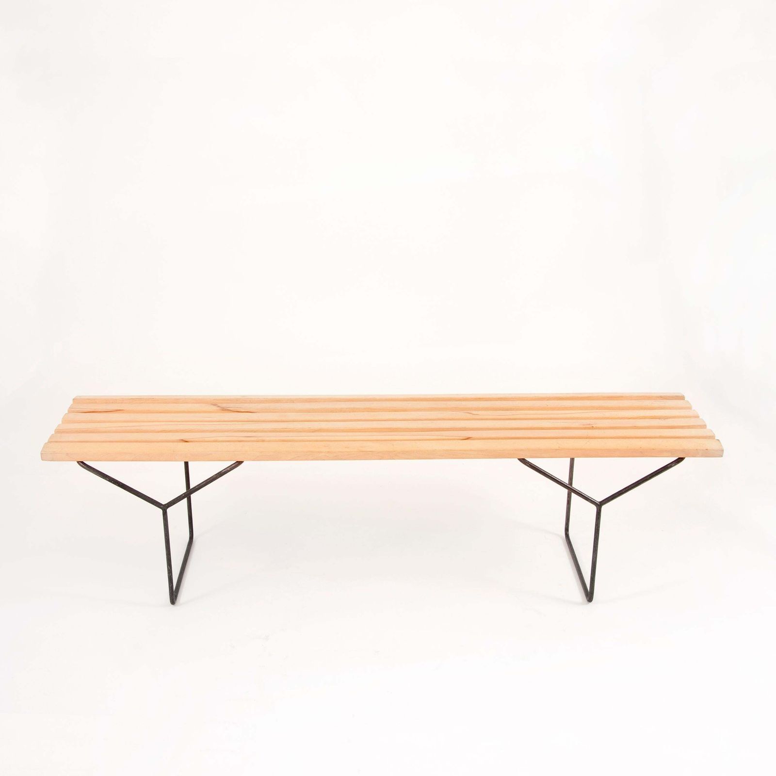 Harry Bertoia Midcentury Slat Bench By  For Knoll International, USA, 1960s photo furniture