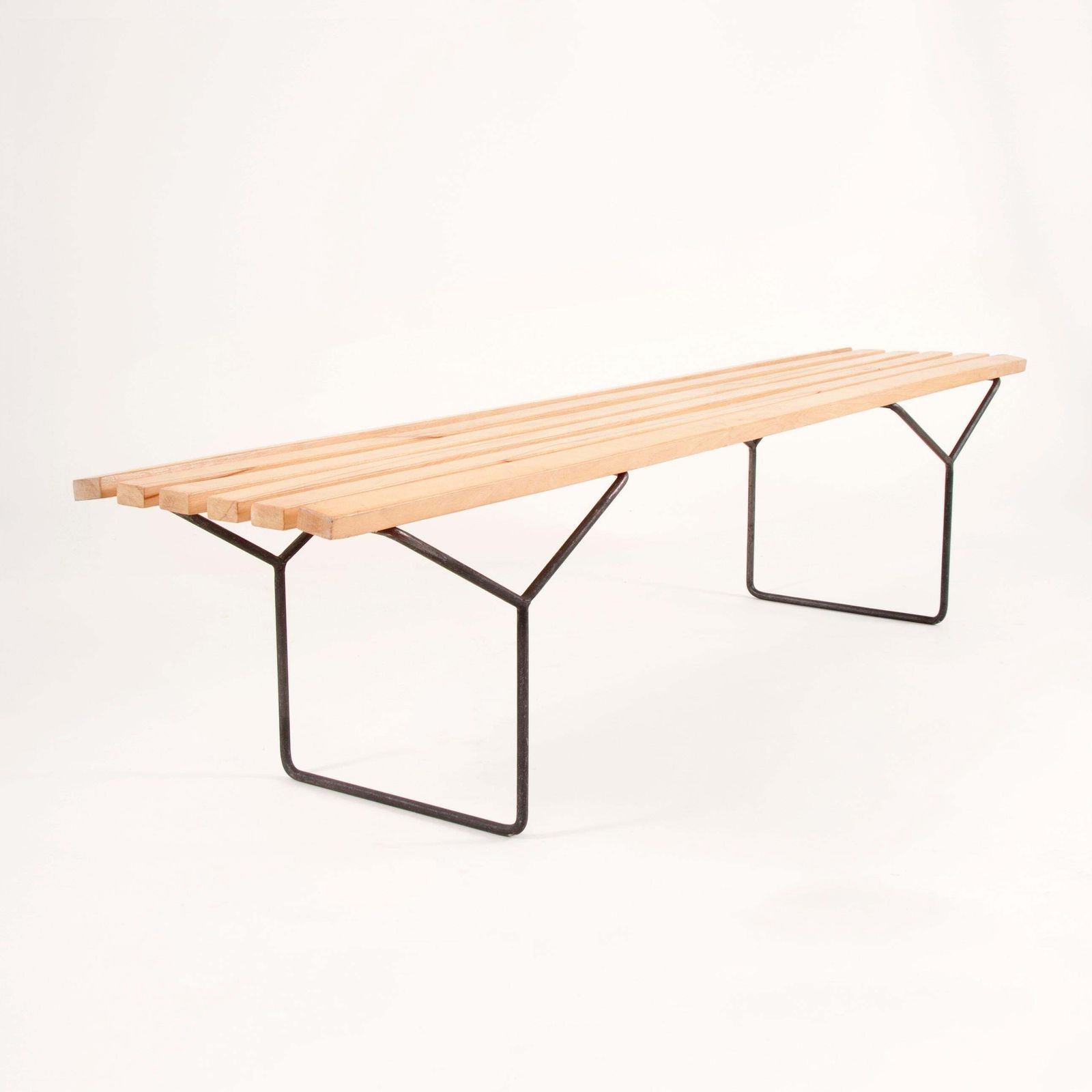 Harry Bertoia Midcentury Slat Bench By  For Knoll International, USA, 1960s photo for sale