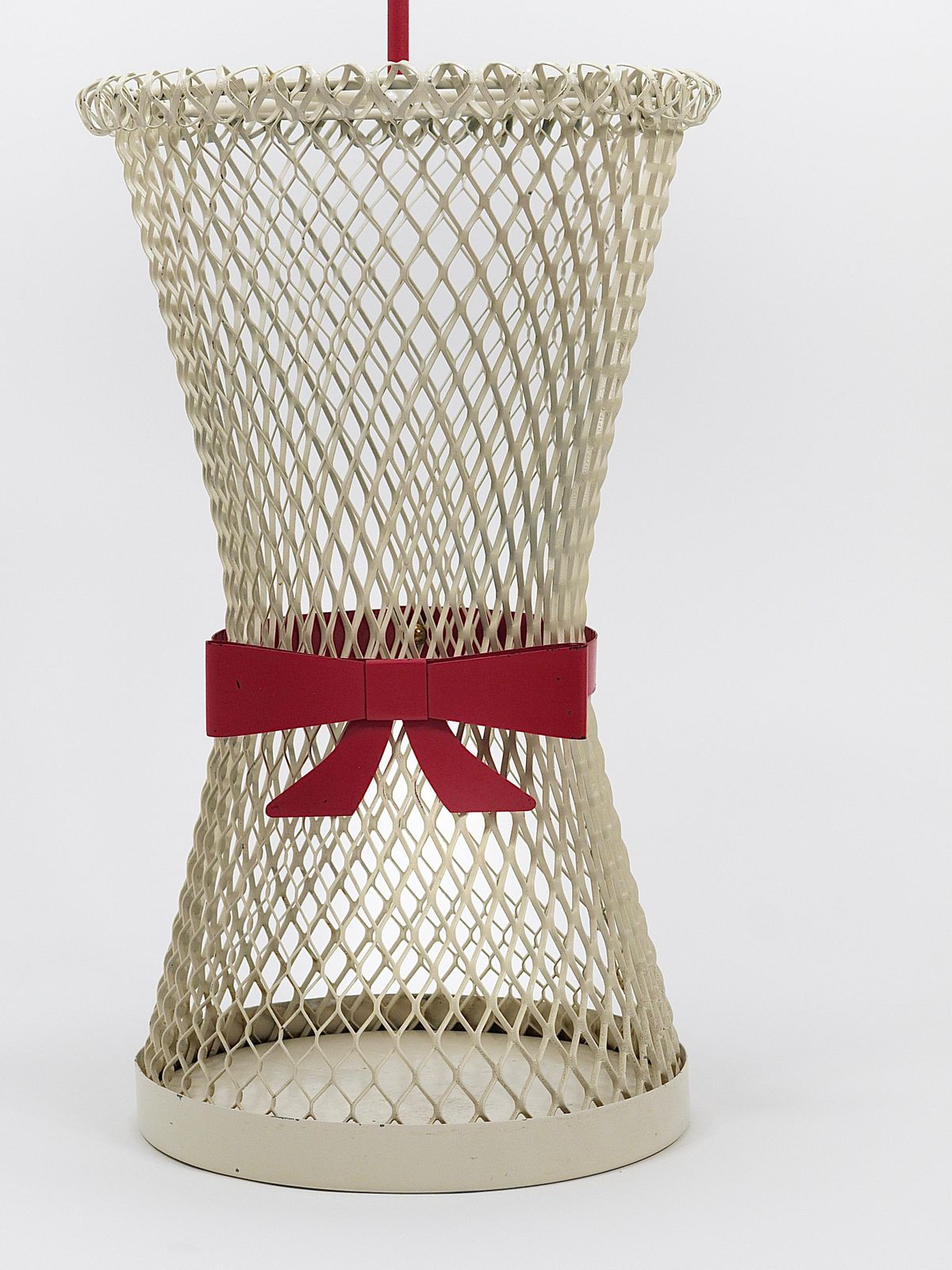 Mathieu Matégot Style Tie Bow Umbrella Stand, Mid Century, Metal, France, 1950s photo vintage