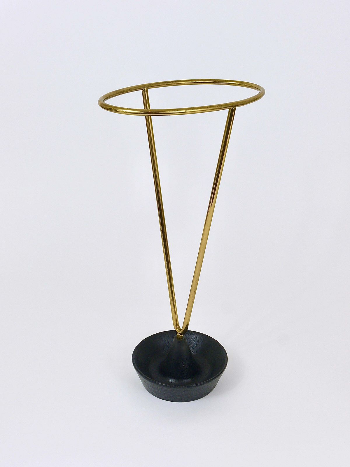 Carl Auböck Mid Century Brass And Cast Iron Umbrella Stand, Austria, 1950s photo 2015.0