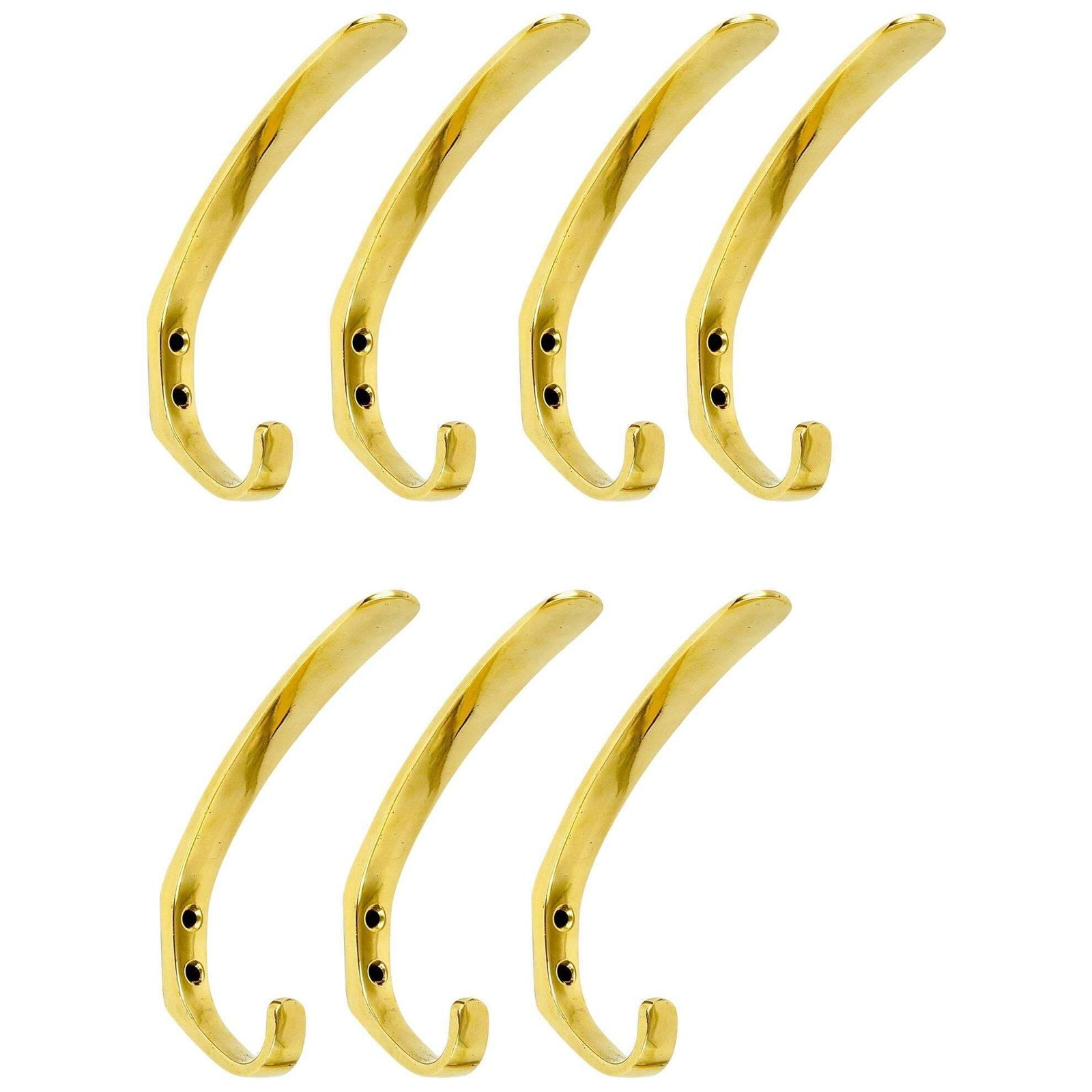 Up To Three Mid Century Brass Wall Coat Hooks By Herta Baller, Austria, 1950s