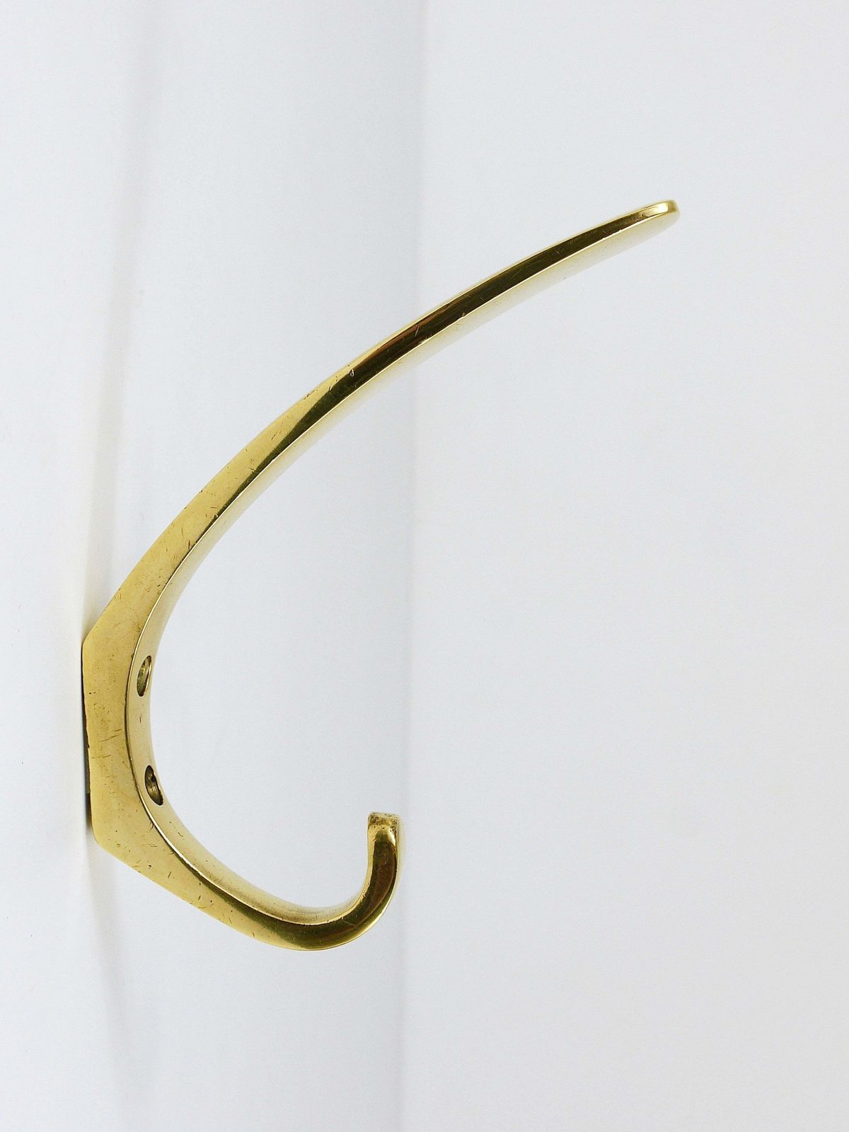 9x Midcentury Brass Wall Coat Hooks By Herta Baller Vienna, Austria,  1950s photo for sale