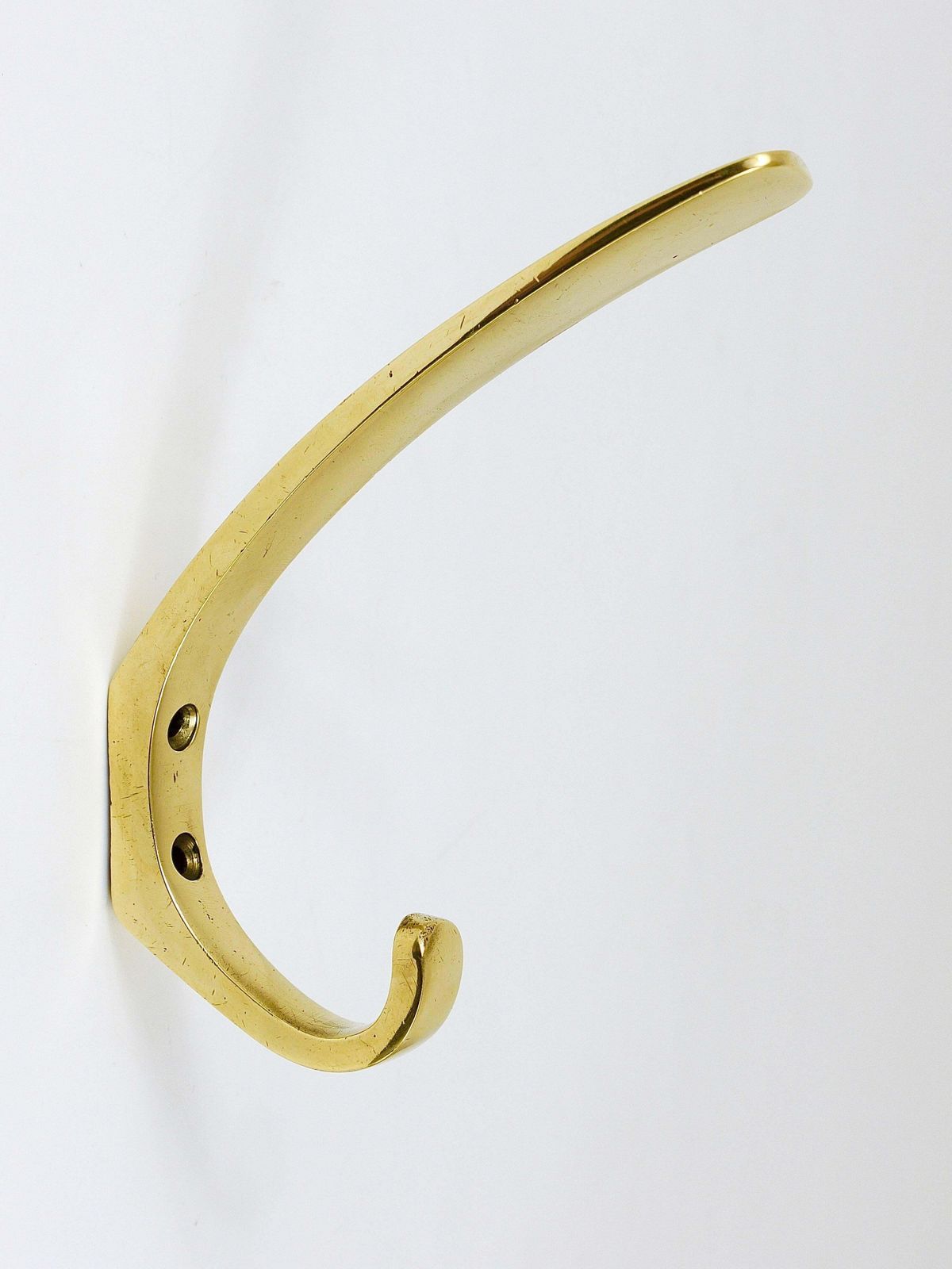 9x Midcentury Brass Wall Coat Hooks By Herta Baller Vienna, Austria,  1950s photo 153.0