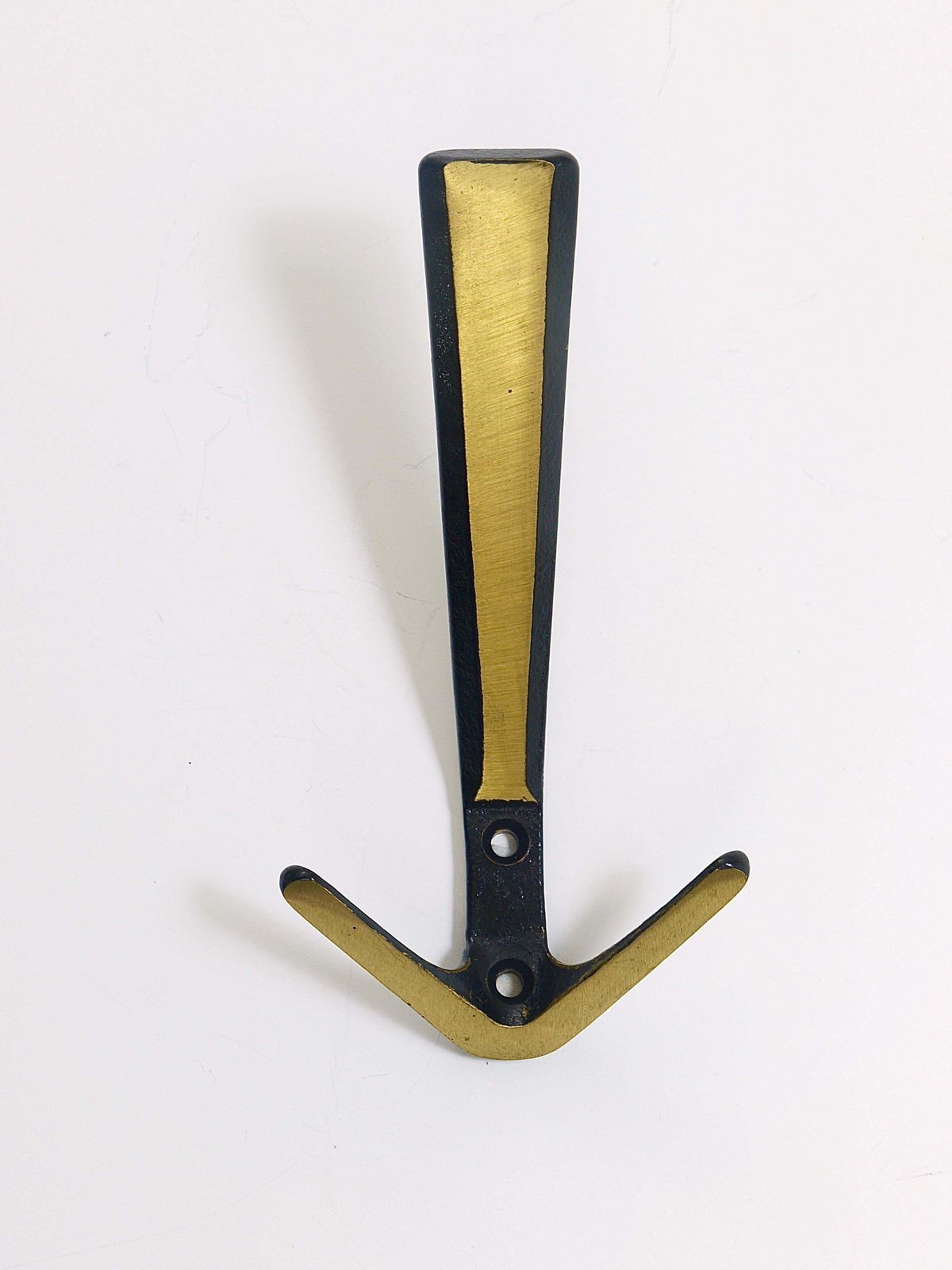 22x Midcentury Brass Double Wall Hook By Herta Baller, Vienna, Austria, 1950s photo Furniture