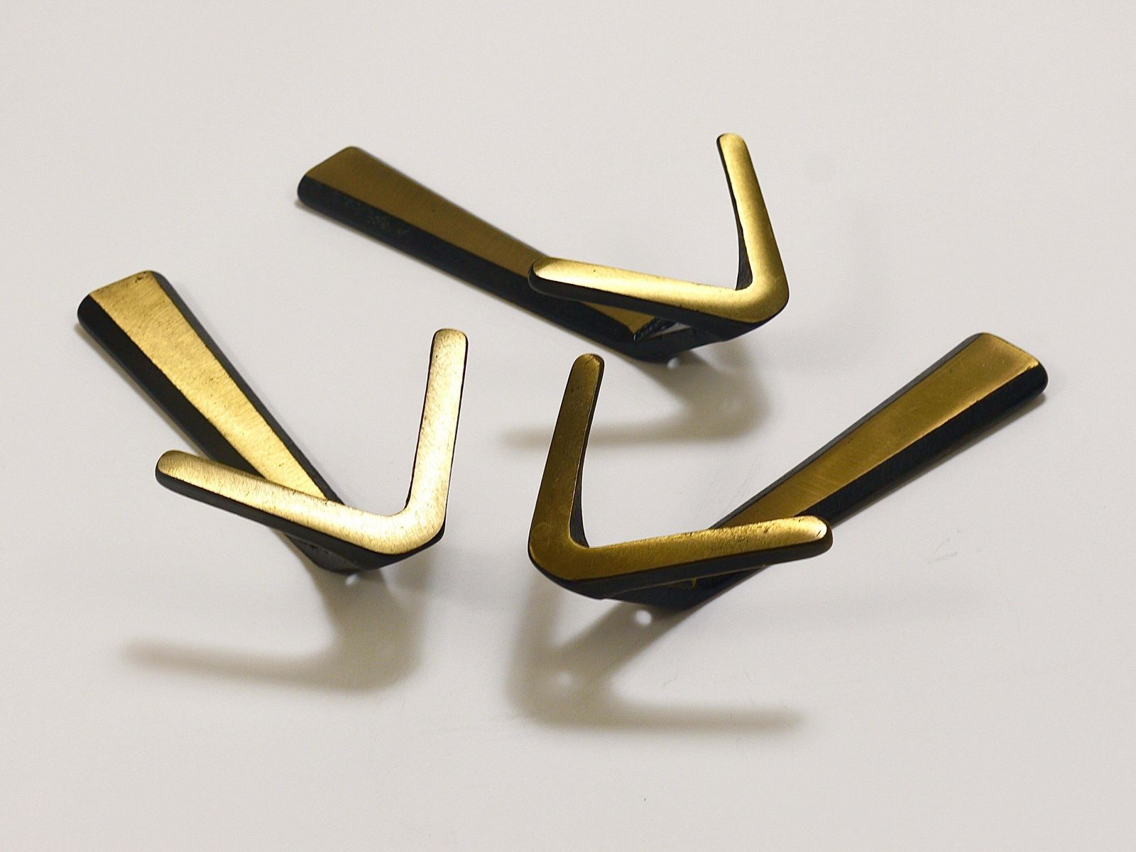 photo furniture 22x Midcentury Brass Double Wall Hook By Herta Baller, Vienna, Austria, 1950s