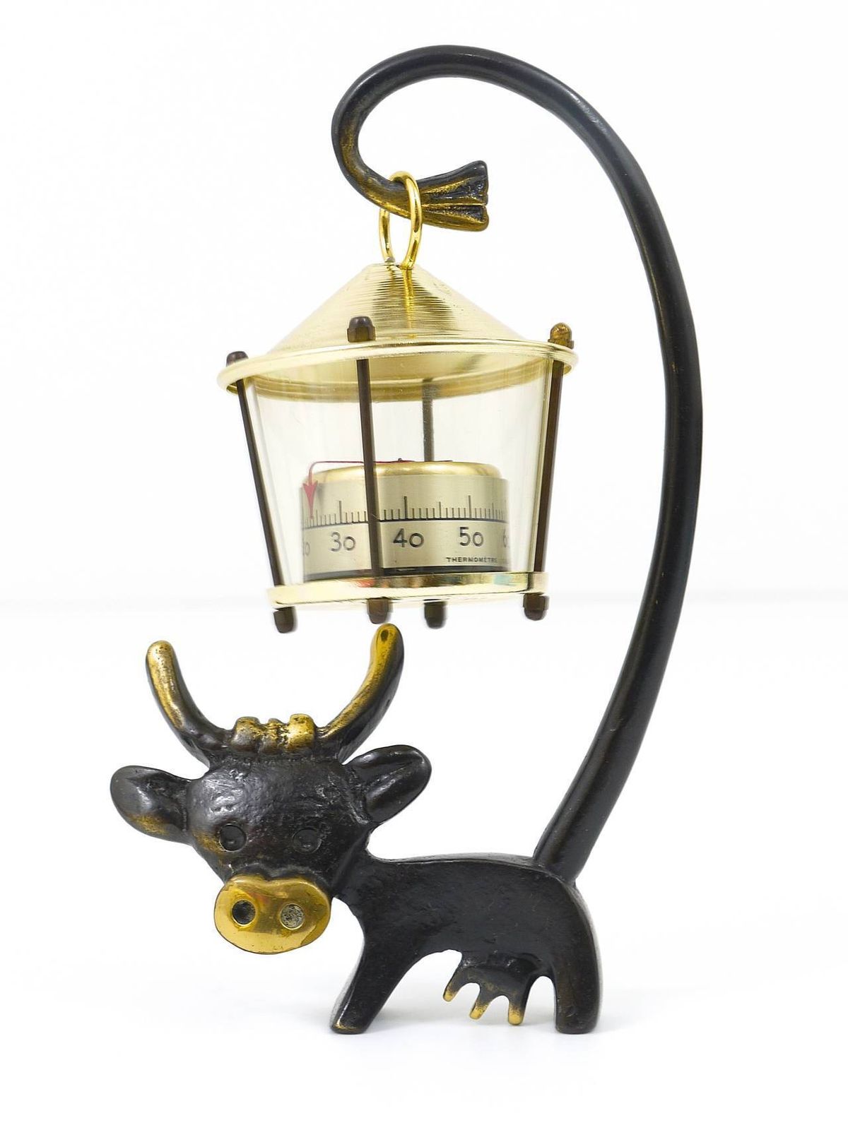 Walter Bosse Cow Figurine Table Thermometer By Herta Baller, Austria, 1950s photo furniture
