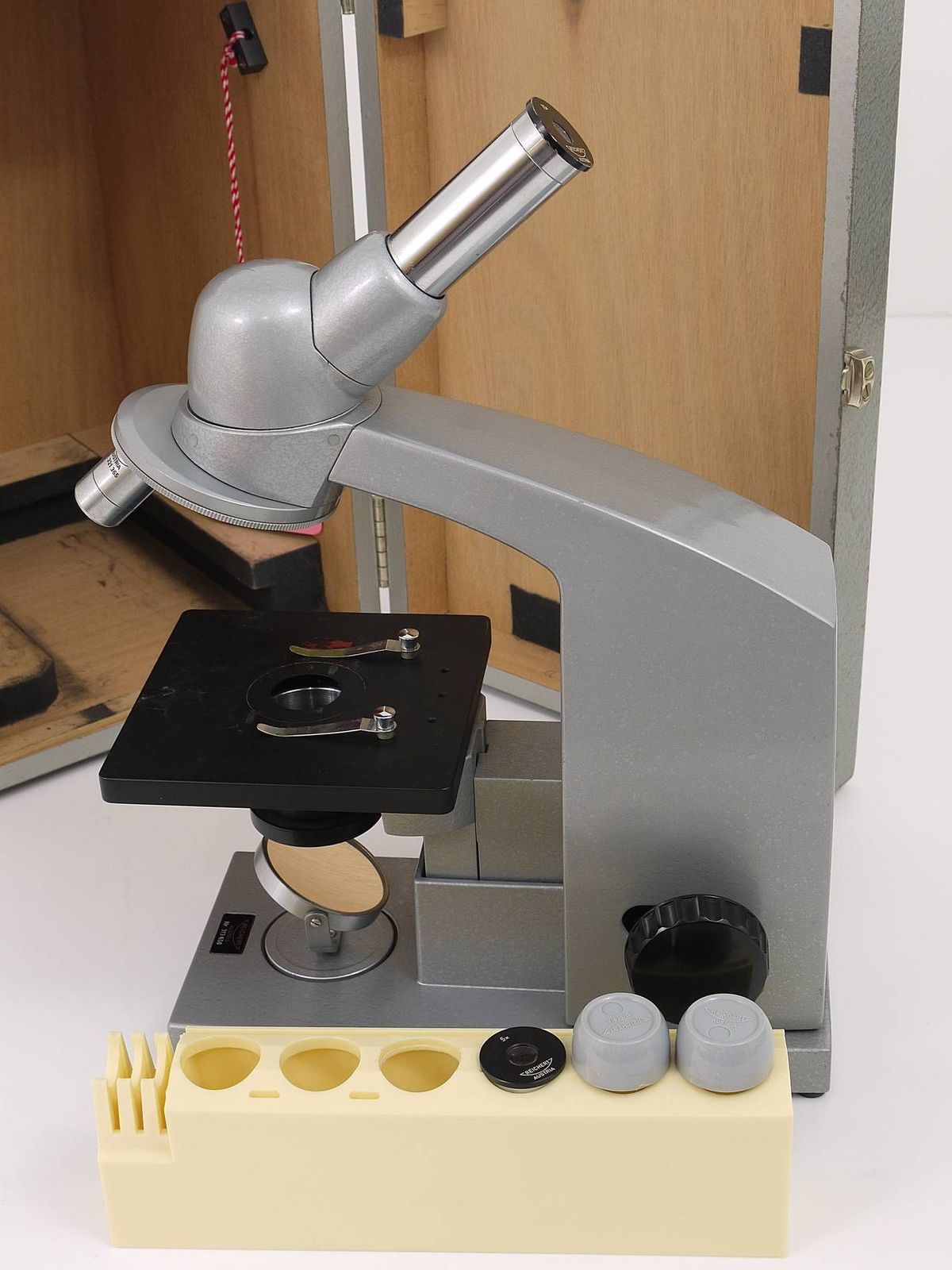 Rare Microscope "Neopan" By Carl Aubock 1963, Reichert Vienna photo Home Decor