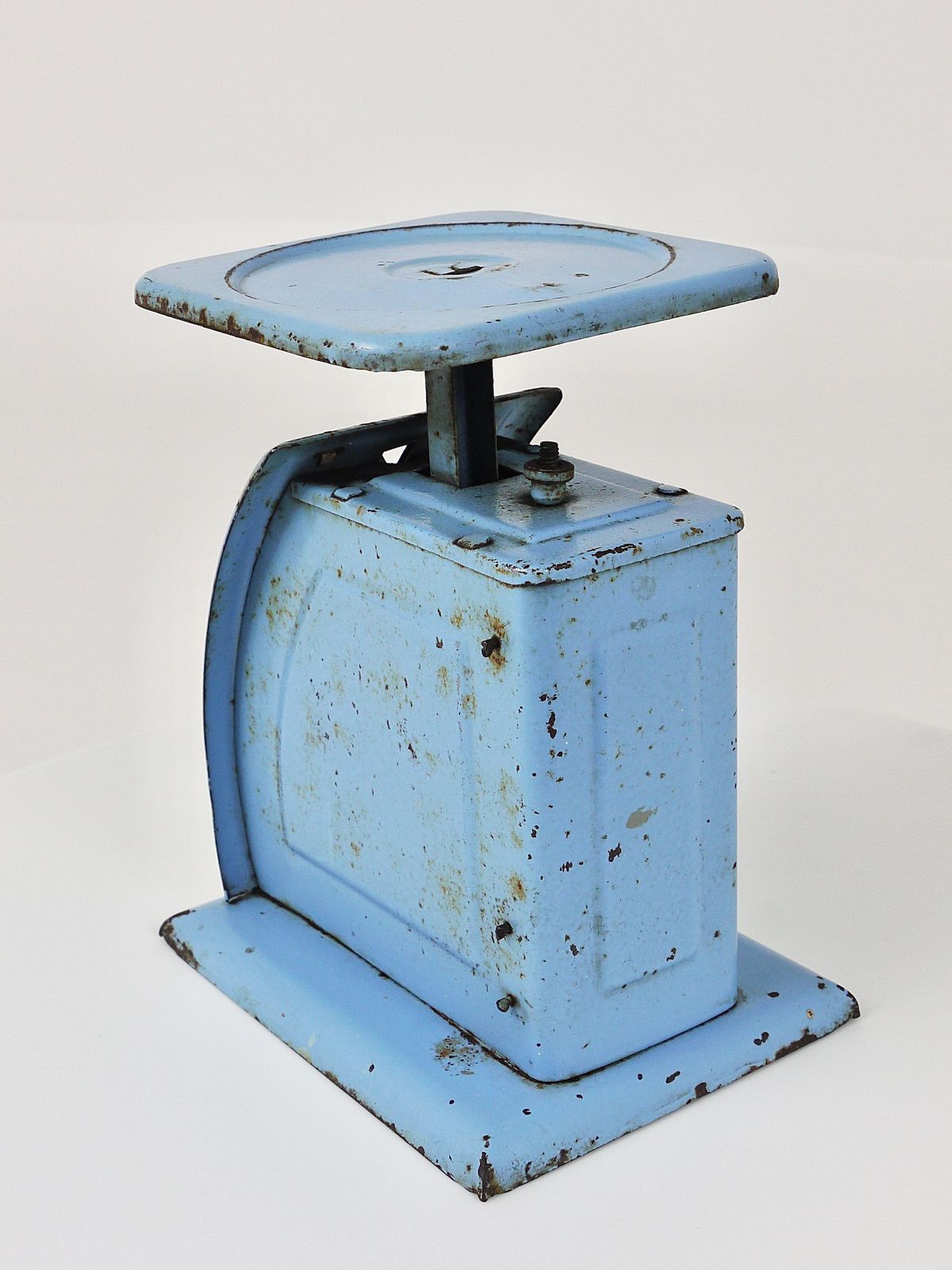 photo vintage Decorative Blue Marianne Brandt Avantgarde Bauhaus Letter Scale, 1930s, Germany