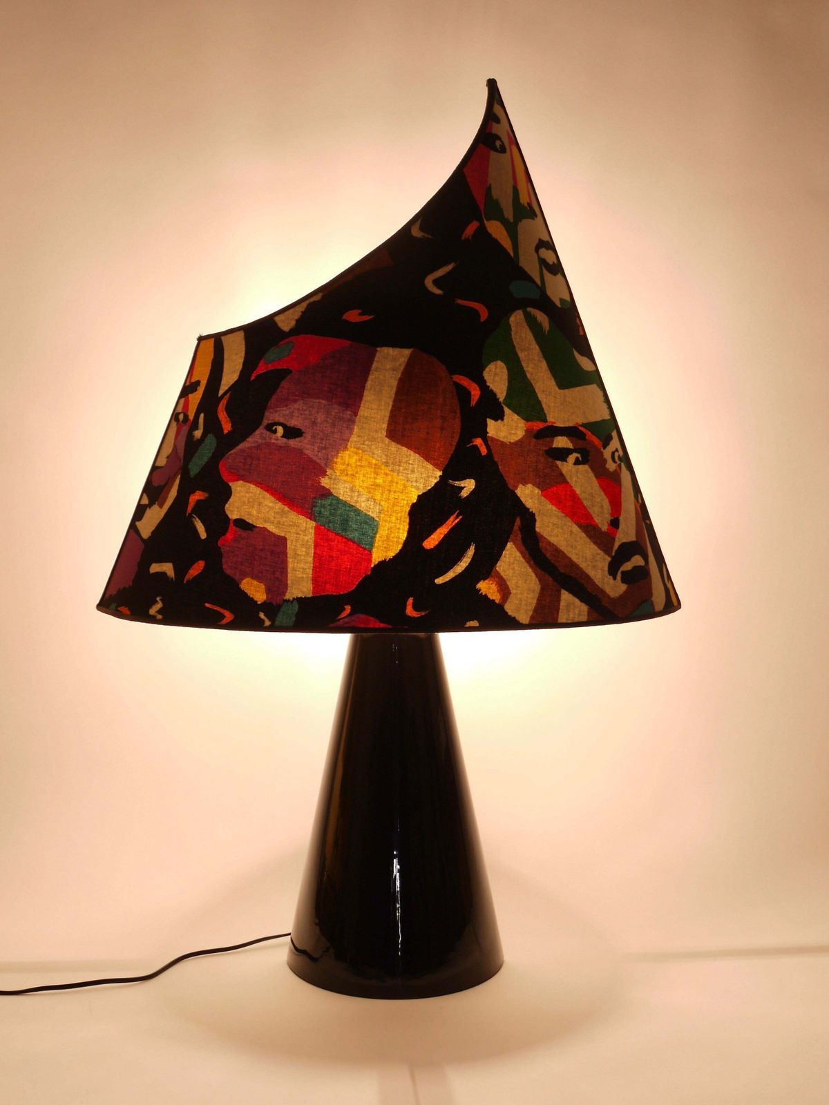 Post Modern Missoni Table Lamp By Massimo Valloto, Italy, 1980s photo for sale