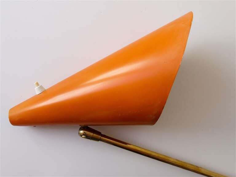 photo furniture J.T. Kalmar Model "Style" Midcentury Cone Table Clamp Lamp, Vienna, 1950s
