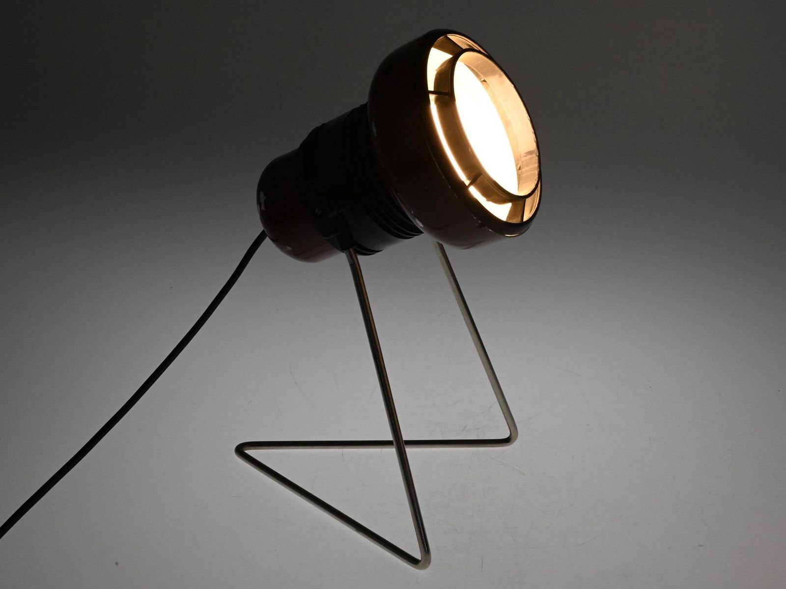 Vintage Brown Table Lamp, Mid Century Lamp, Desk Lamp, Bedside Lamp, Brown Lamp, Table Light, Retro Lighting, Vintage Lamp, Brown Desk Lamp photo furniture
