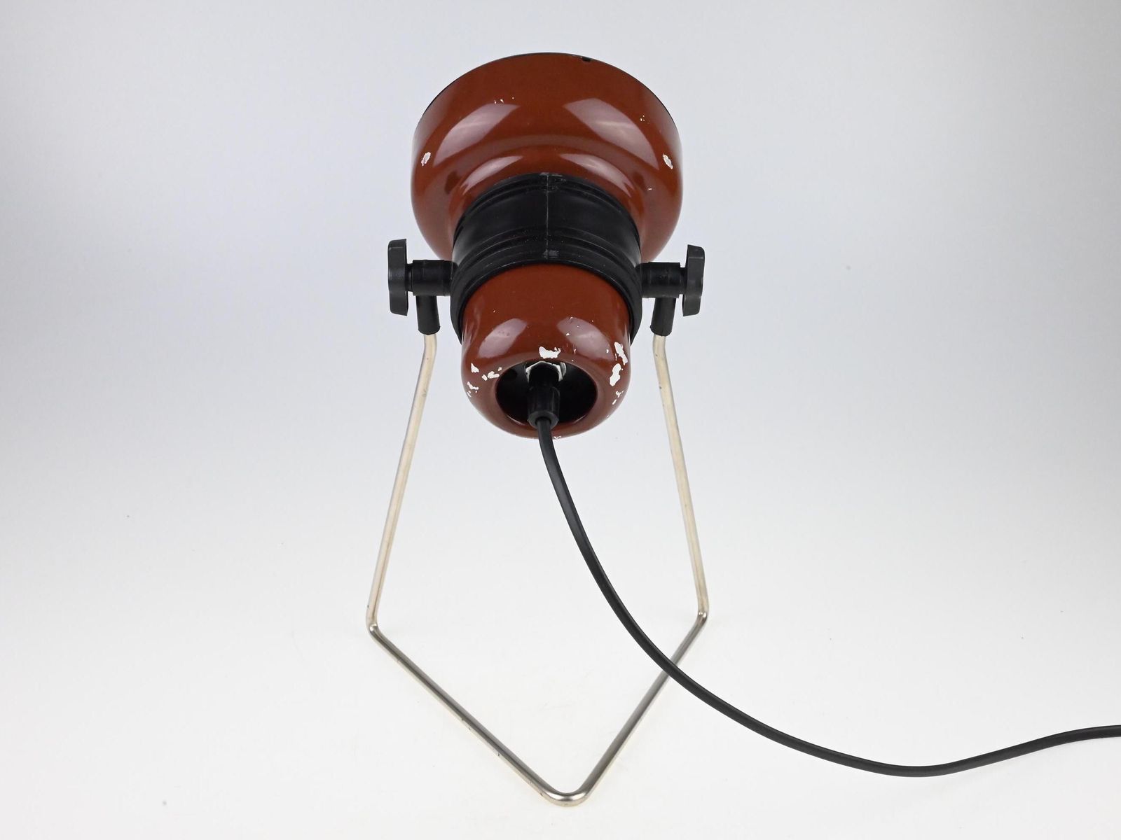Vintage Brown Table Lamp, Mid Century Lamp, Desk Lamp, Bedside Lamp, Brown Lamp, Table Light, Retro Lighting, Vintage Lamp, Brown Desk Lamp photo vintage