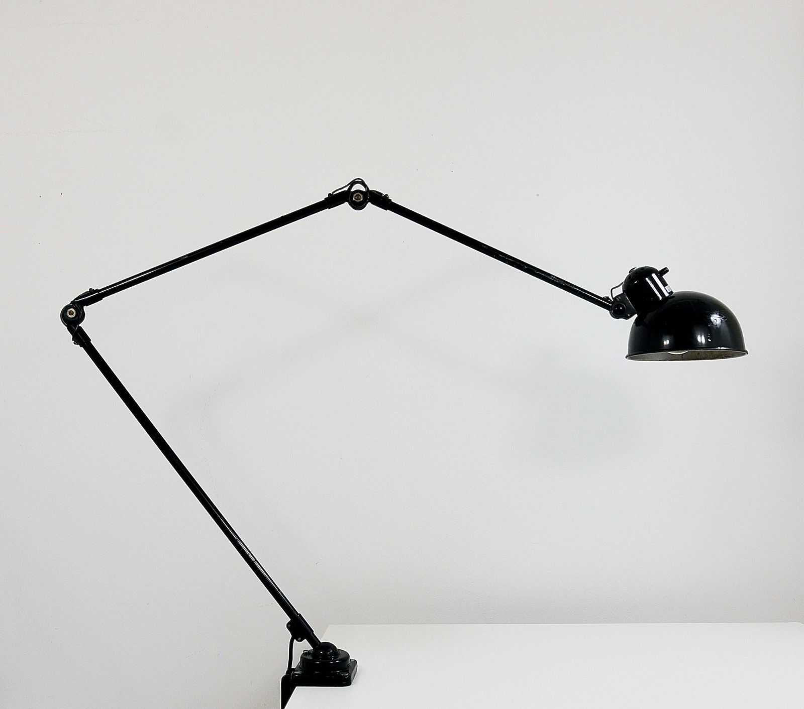 Christian Dell Bauhaus Industrial Table Clamp Wall Lamp, Koranda Austria, 1930s photo 1048.0