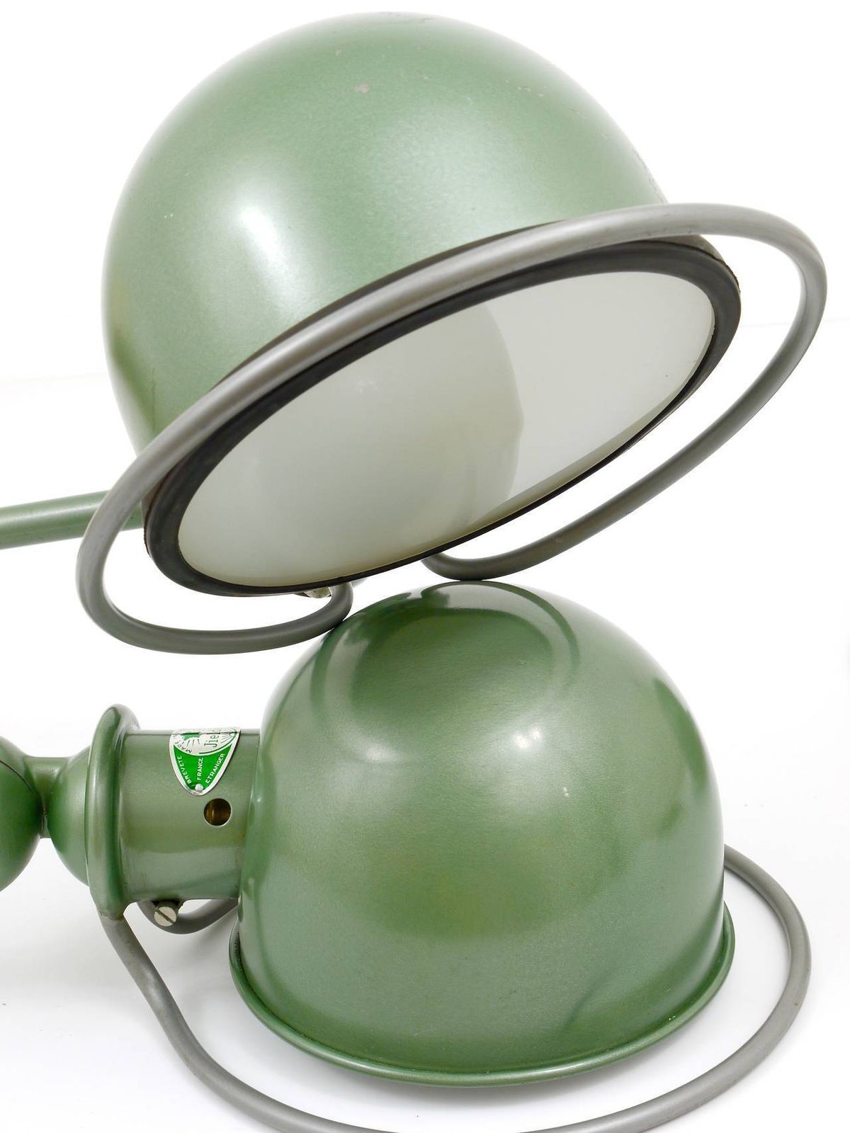 Two Matching Jean Louis Domecq For Jielde Lyon Industrial Clamp Lamps, 1950s photo furniture